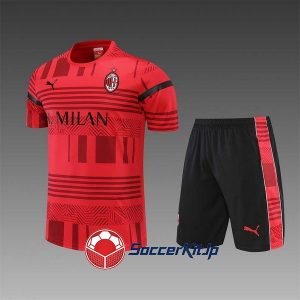 ACミラン ユニフォーム トレーニング ユニフ 上下セット 2022-2023 赤