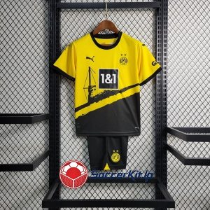 ドルトムント ユニフォーム レトロ ホーム 上下セット キッズ 2023-2024