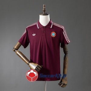 バイエルン ユニフォーム 2025-2026 ポロシャツ 栗赤