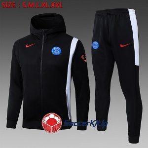 パリSG フーディー 2025-2026 黒 スポーツウェア