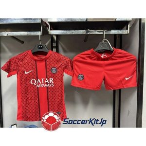 パリSG ユニフォーム キッズ 上下セット 赤 トレーニング ユニフ 2025-2026