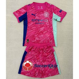 マンチェスター・シティ ユニフォーム キッズ ピンク 上下セット GK 2025-2026