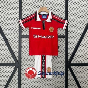 マンチェスター・ユナイテッド ユニフォーム キッズ ホーム 上下セット レトロ 1998-1999