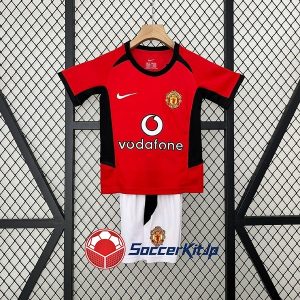 マンチェスター・ユナイテッド ユニフォーム キッズ ホーム 上下セット レトロ 2002-2004