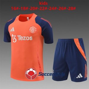 マンチェスター・ユナイテッド ユニフォーム キッズ 上下セット 2024-2025 トレーニング ユニフ