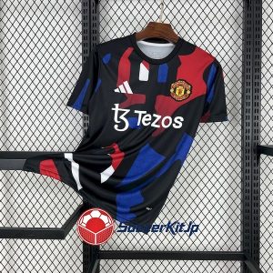 マンチェスター・ユナイテッド ユニフォーム トレーニング ユニフ 2024-2025 黒 赤
