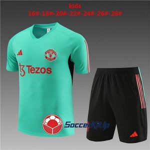 マンチェスター・ユナイテッド ユニフォーム レトロ 上下セット トレーニング ユニフ キッズ 2023-2024
