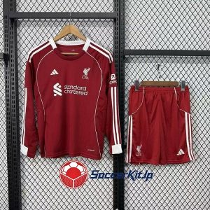 リバプール ユニフォーム キッズ 長袖 ホーム 上下セット 2025-2026