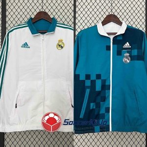 レアル・マドリード 両面 白 紺 ウィンドブレーカー 2023-2024